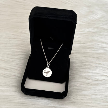 Cadena Personalizada con Dije Inicial y Grabado Atrás.